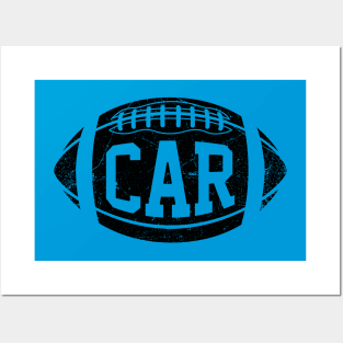 CAR Retro Football - Blue Posters and Art